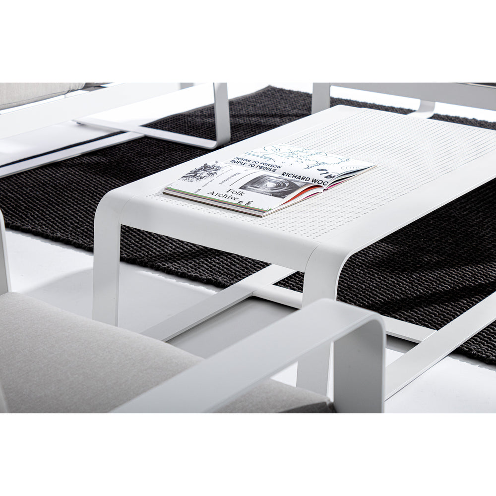 MERRIGAN Outdoor Coffee Table, 105x62cm, White