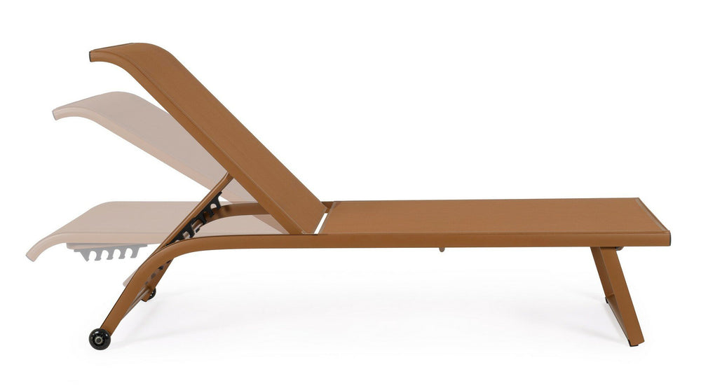 Lounger TAYLOR, pecan, textilene