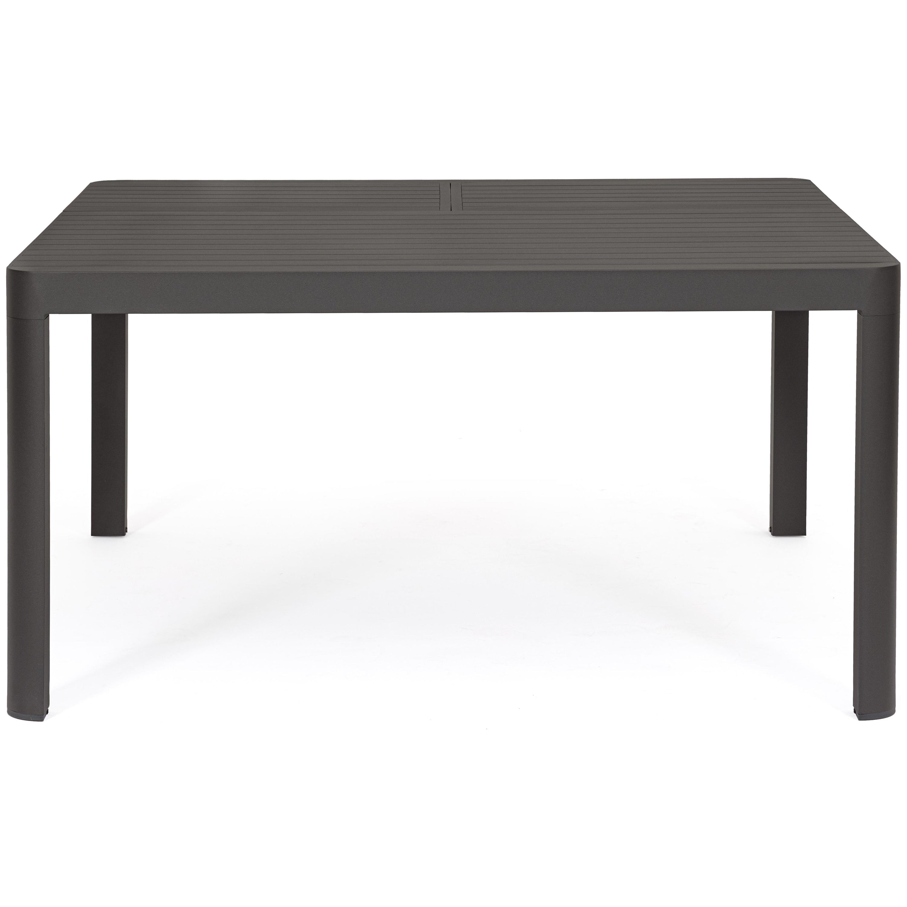 KIPLIN prasiilginantis lauko valgomojo stalas, 149-97x149cm, tamsiai pilkas