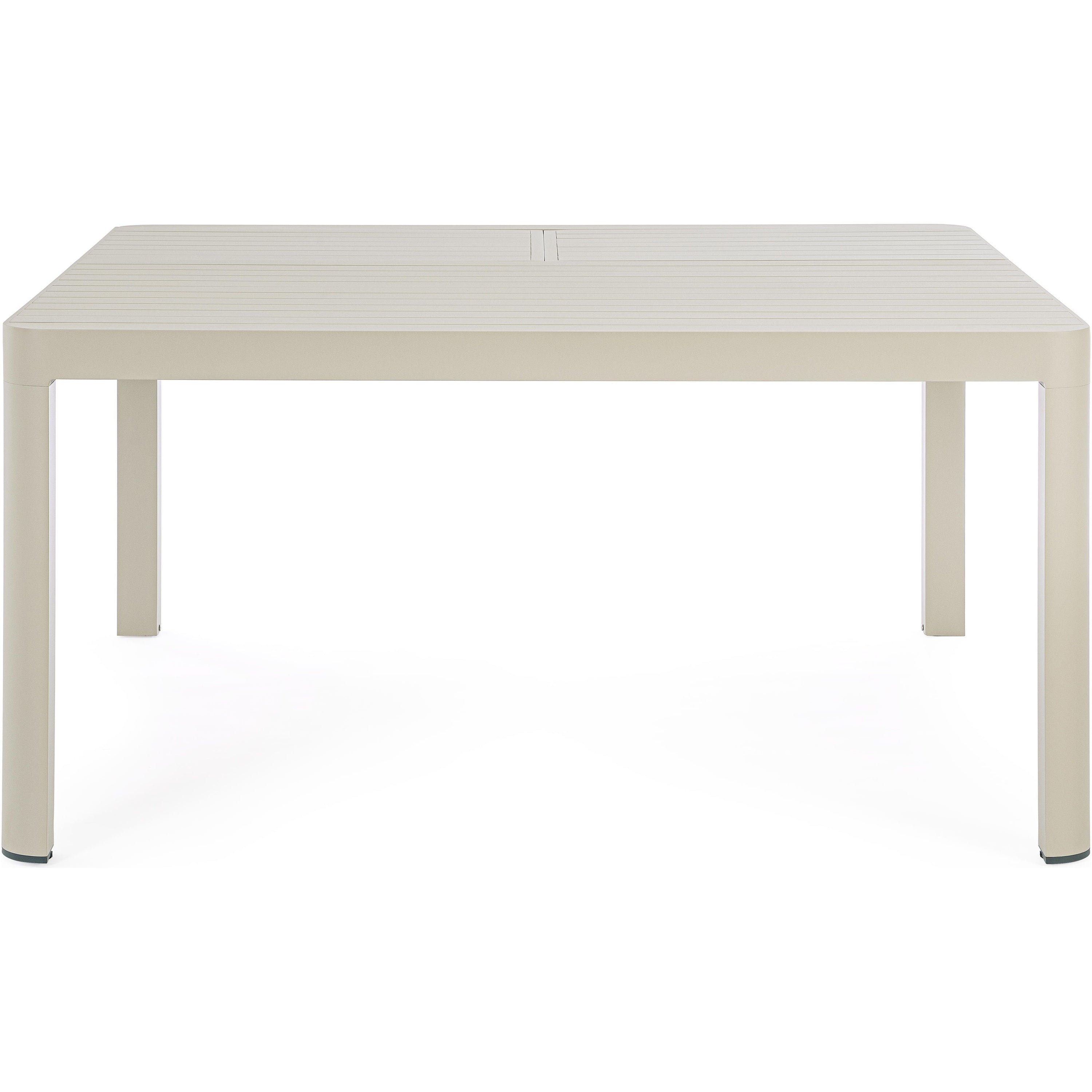 KIPLIN prasiilginantis lauko valgomojo stalas, 149-97x149cm, smėlio spalva