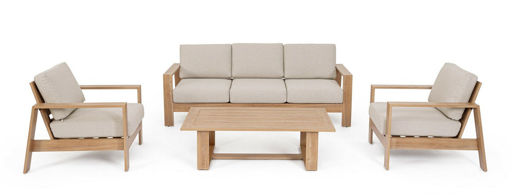 Garden furniture set BALTIC, natural, wood effect
