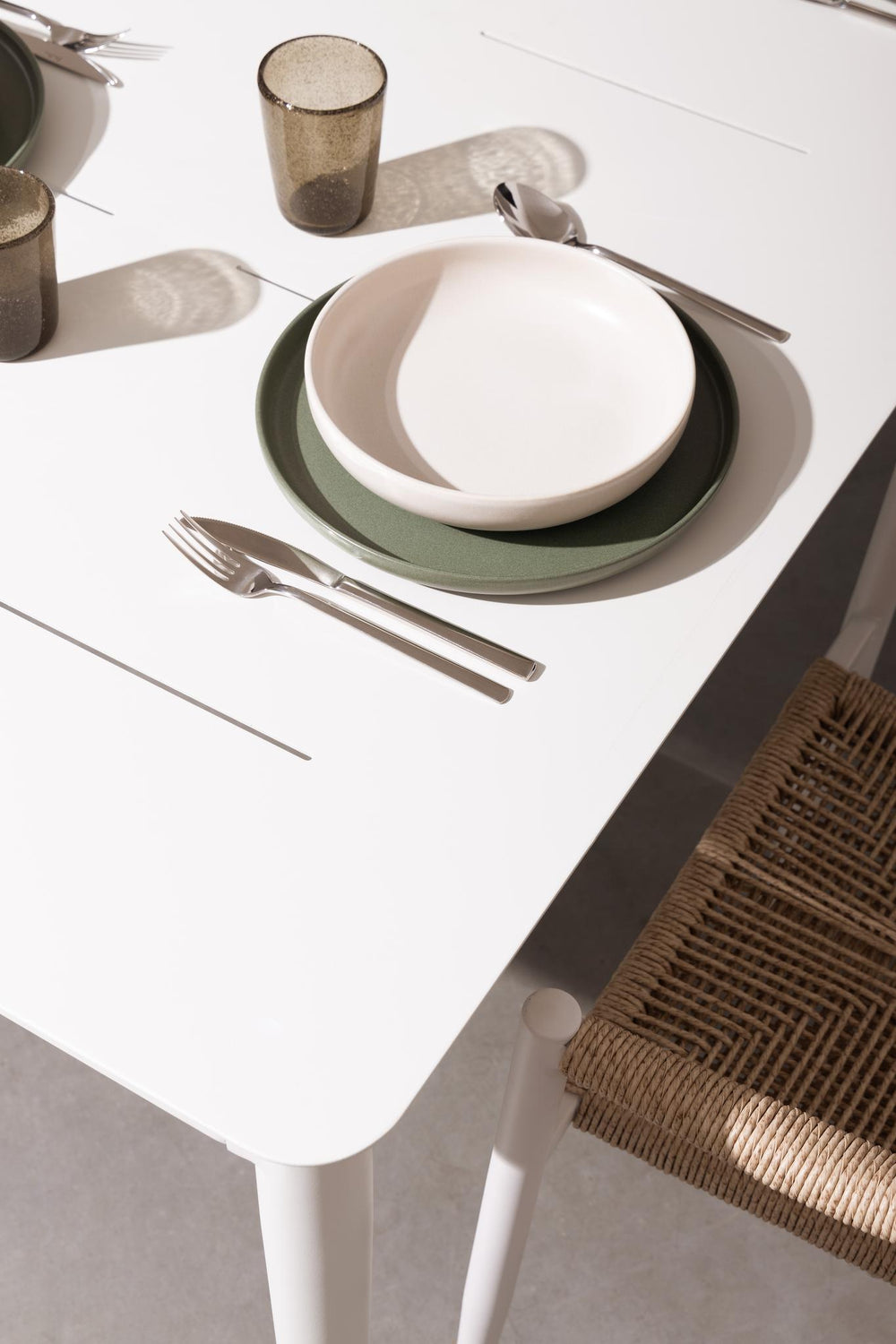 NEBULA outdoor table, white, 160x90 cm