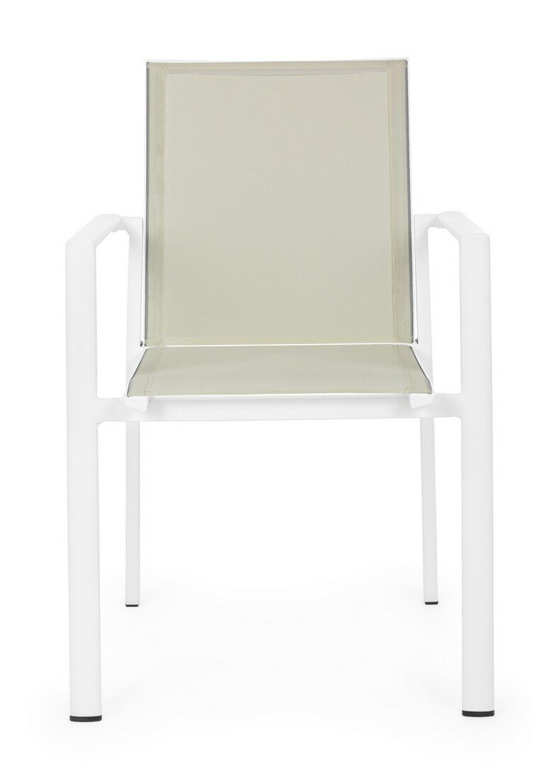 Garden chair KONNOR, white, stackable