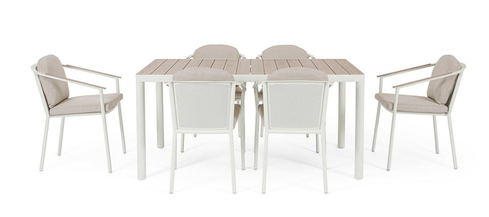 Dining set ULISES, vapor, 6 chairs