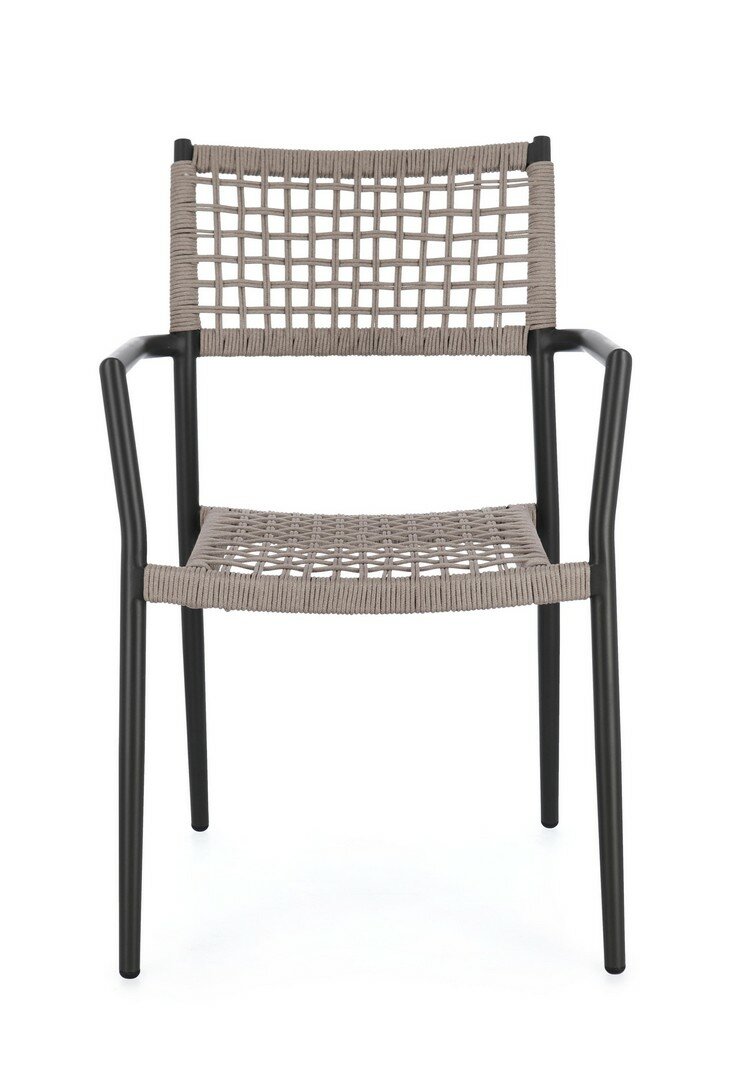 Garden chair CALETA, anthracite, rope