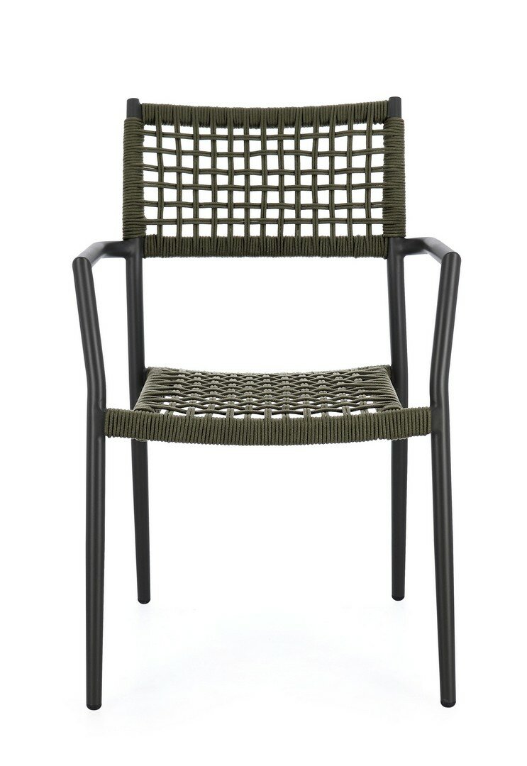 CALETA garden chair, green, rope