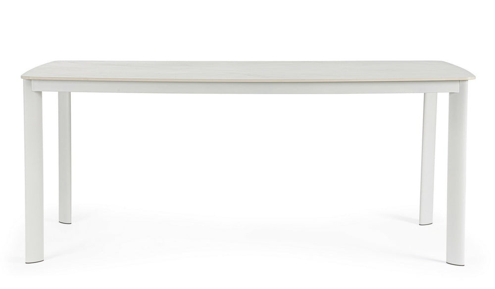 Garden table ALCORA, white, sintered stone
