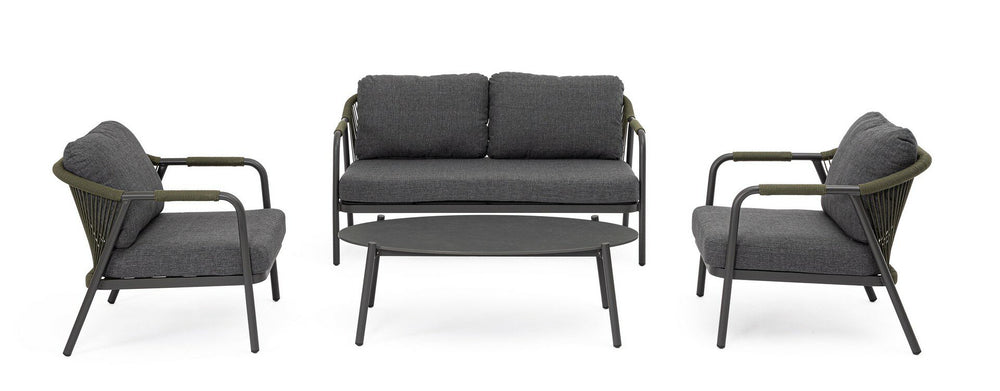 Garden set MIRAVET, anthracite/green