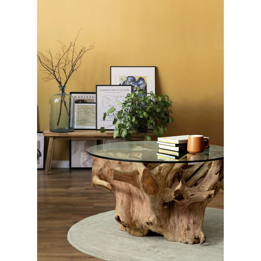 Coffee table ROSAL with glass