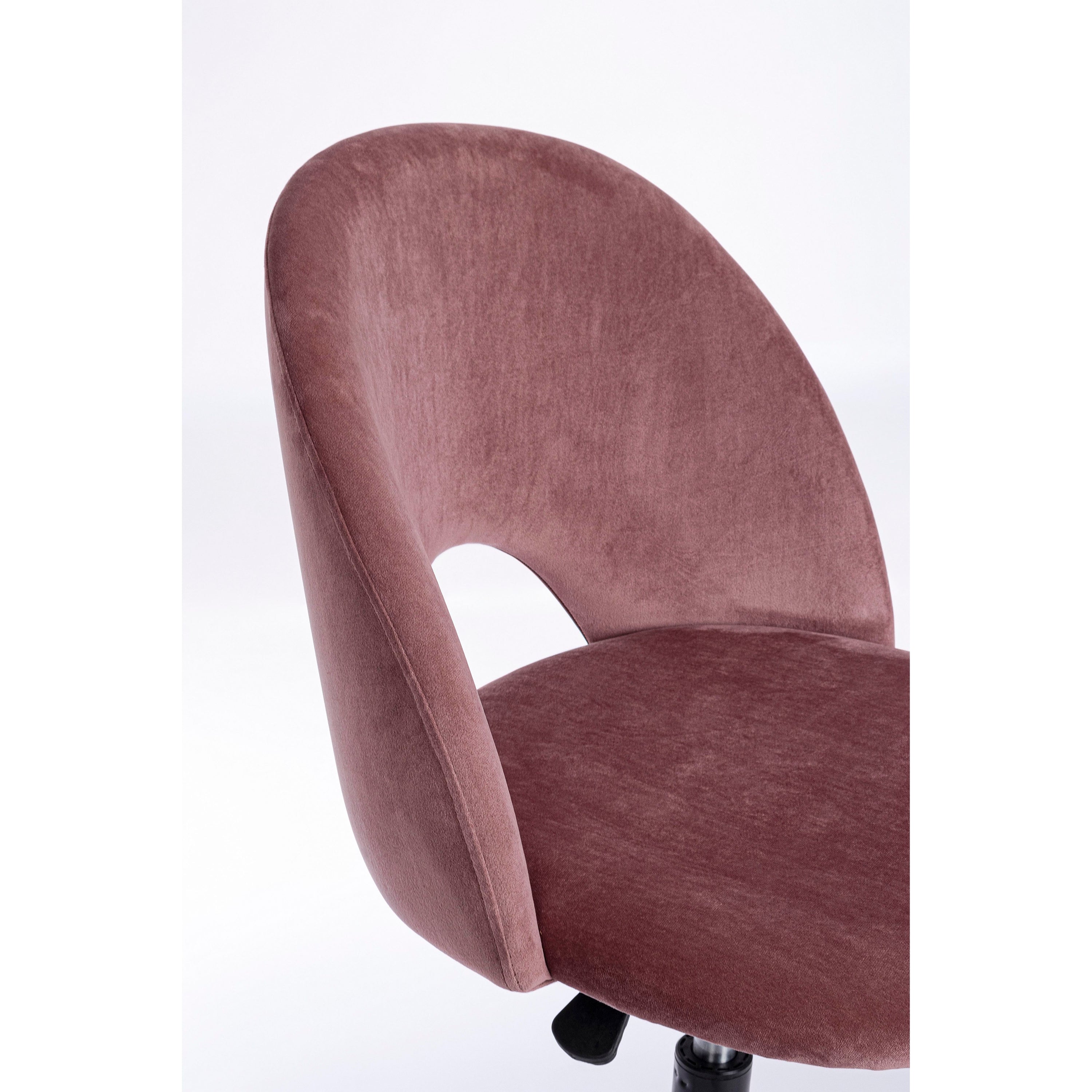 LINZEY biuro kėdė su ratukais, rožinė spalva