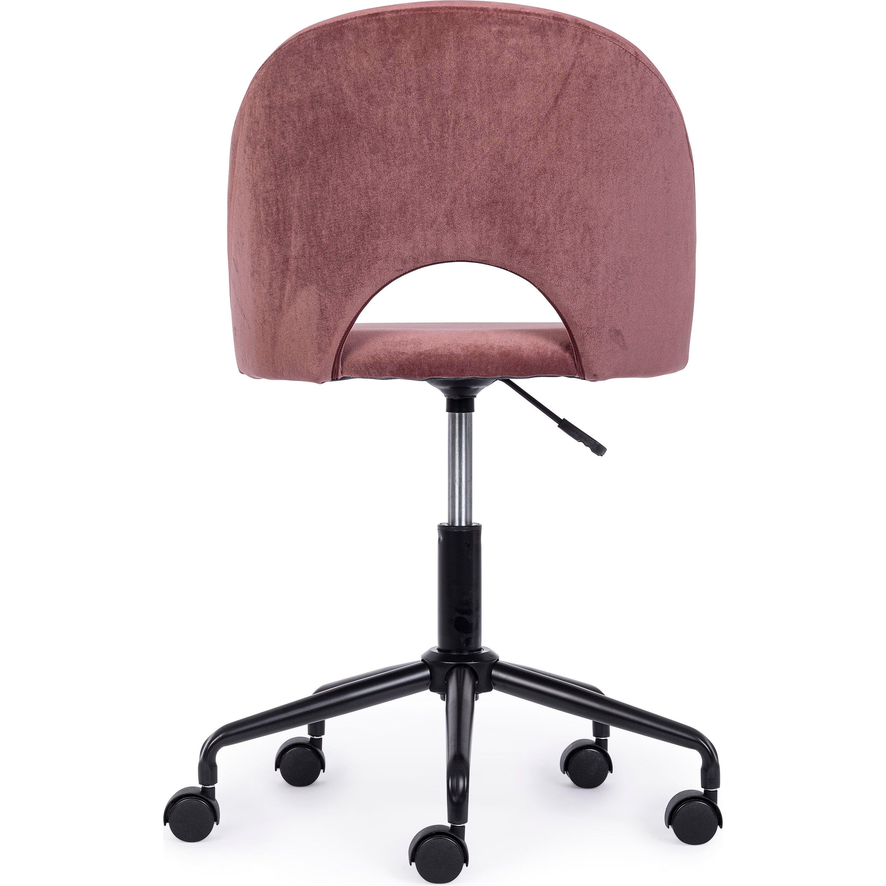 LINZEY biuro kėdė su ratukais, rožinė spalva