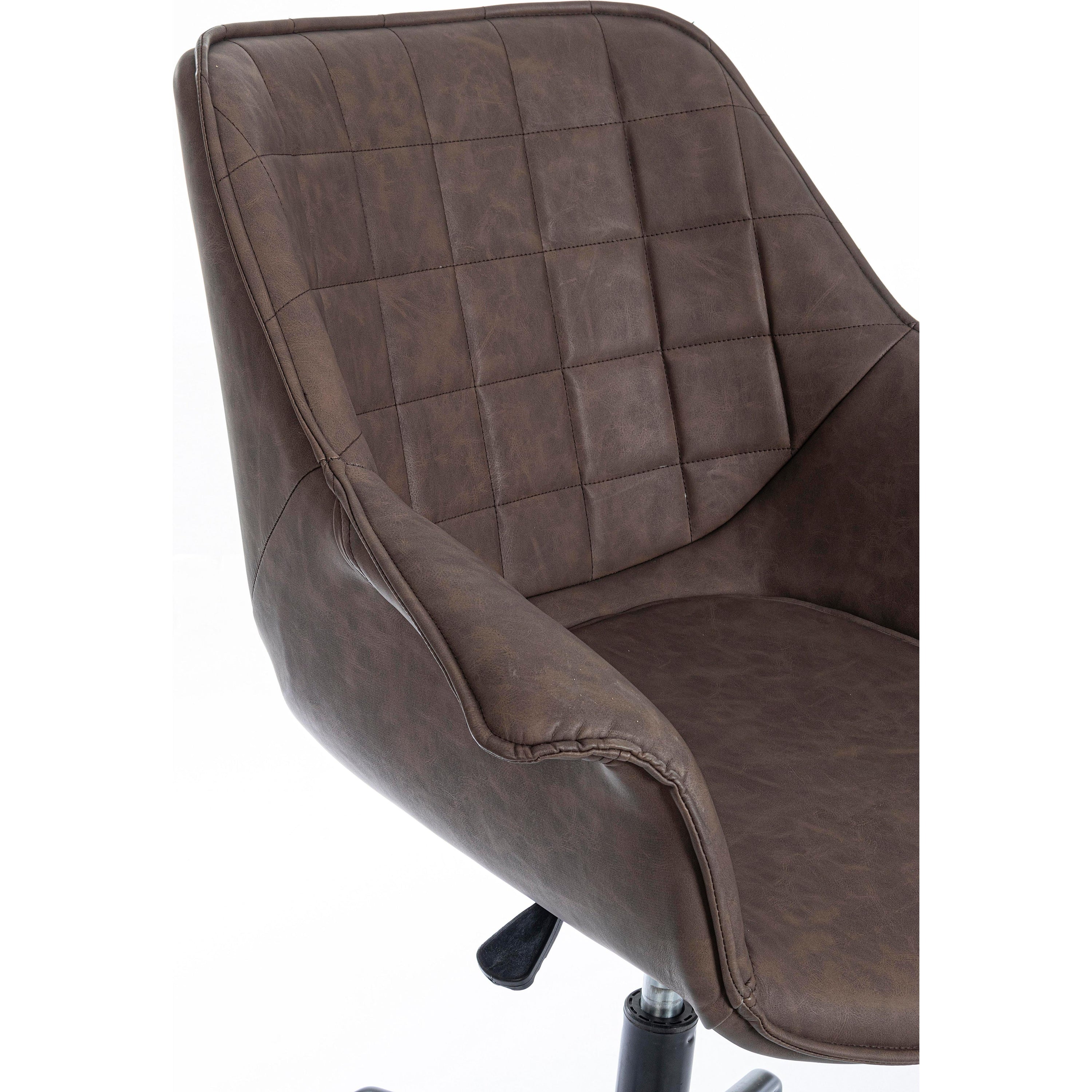 JOSHUA biuro kėdė su ratukais, ruda spalva