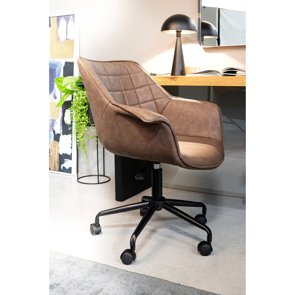 JOSHUA biuro kėdė su ratukais, ruda spalva