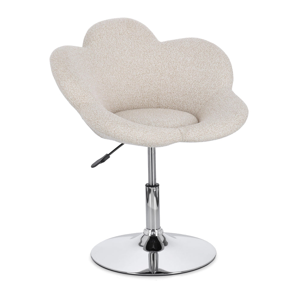 Small armchair FUNKY, chrome-plated, beige