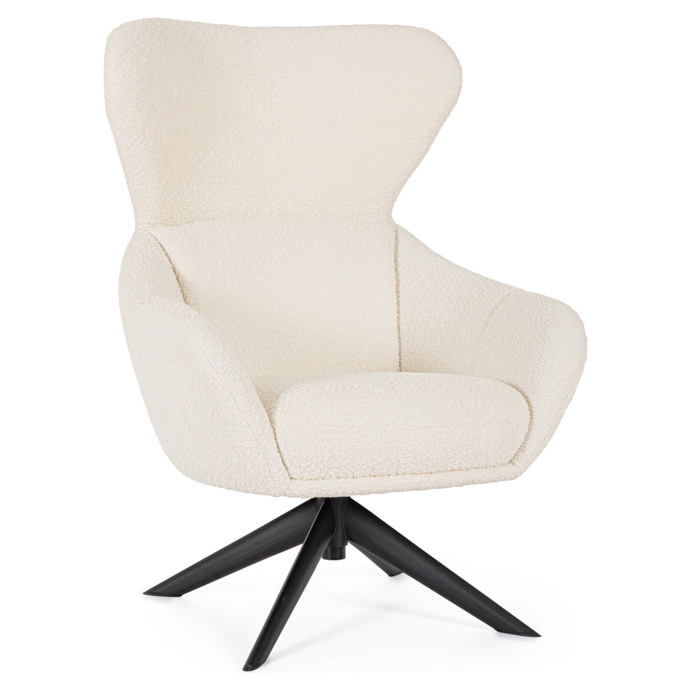 JAME armchair, snow-white with swivel function