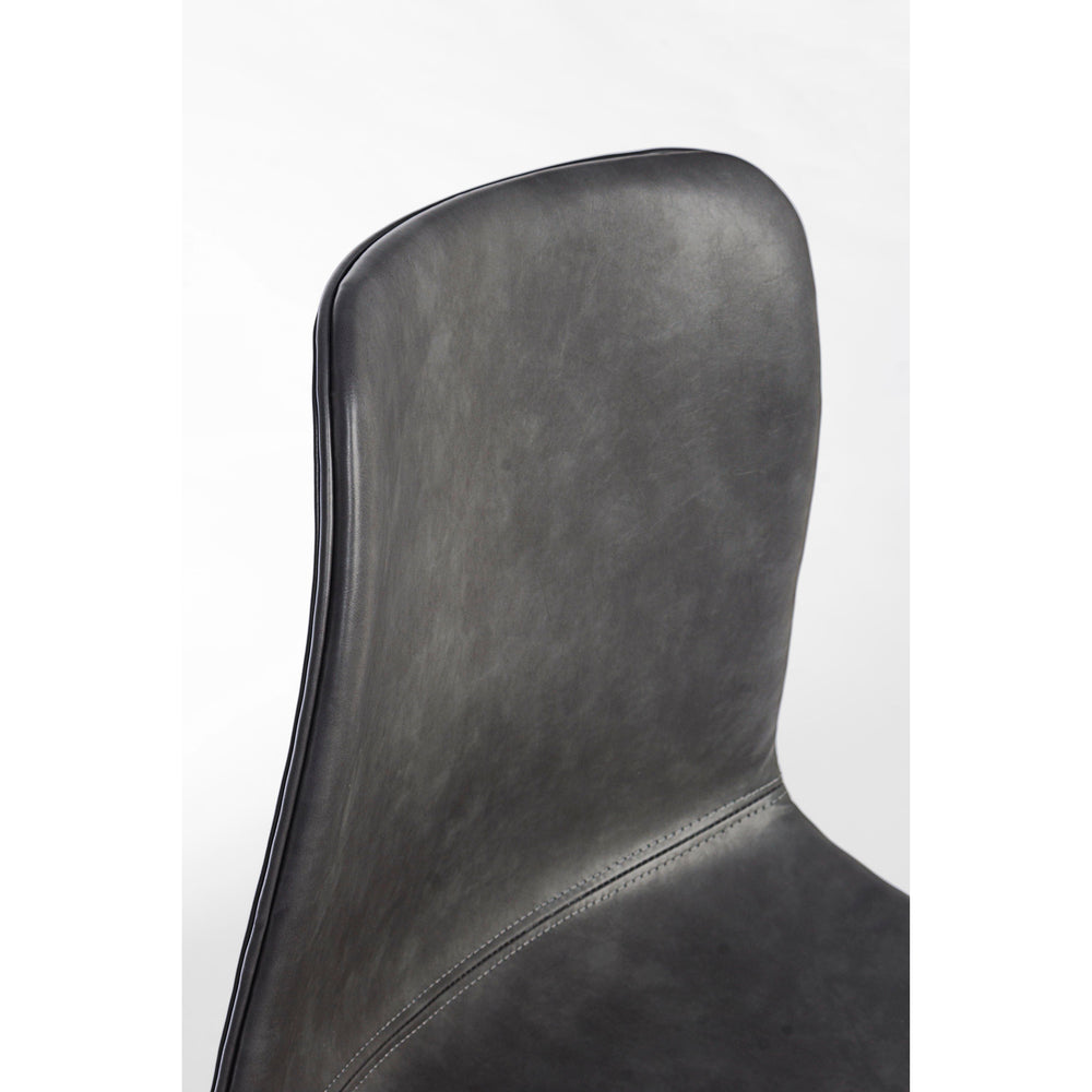 KYRA dining chair, black, black legs