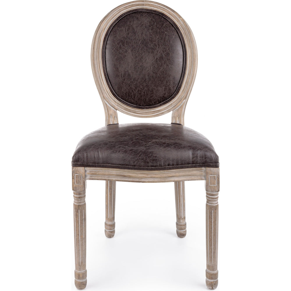 MATHILDE kėdė, ruda spalva, oda