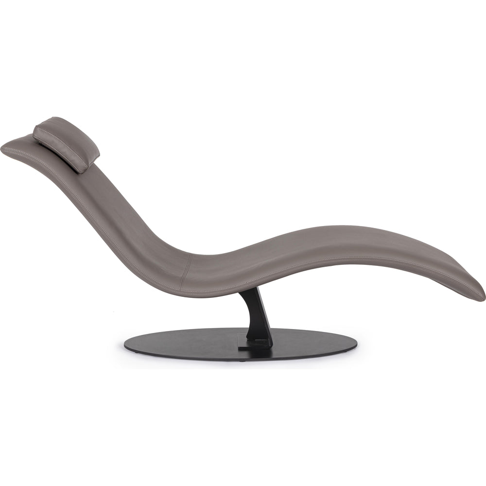 Chaise lounge VENNY, PU material, paloma color