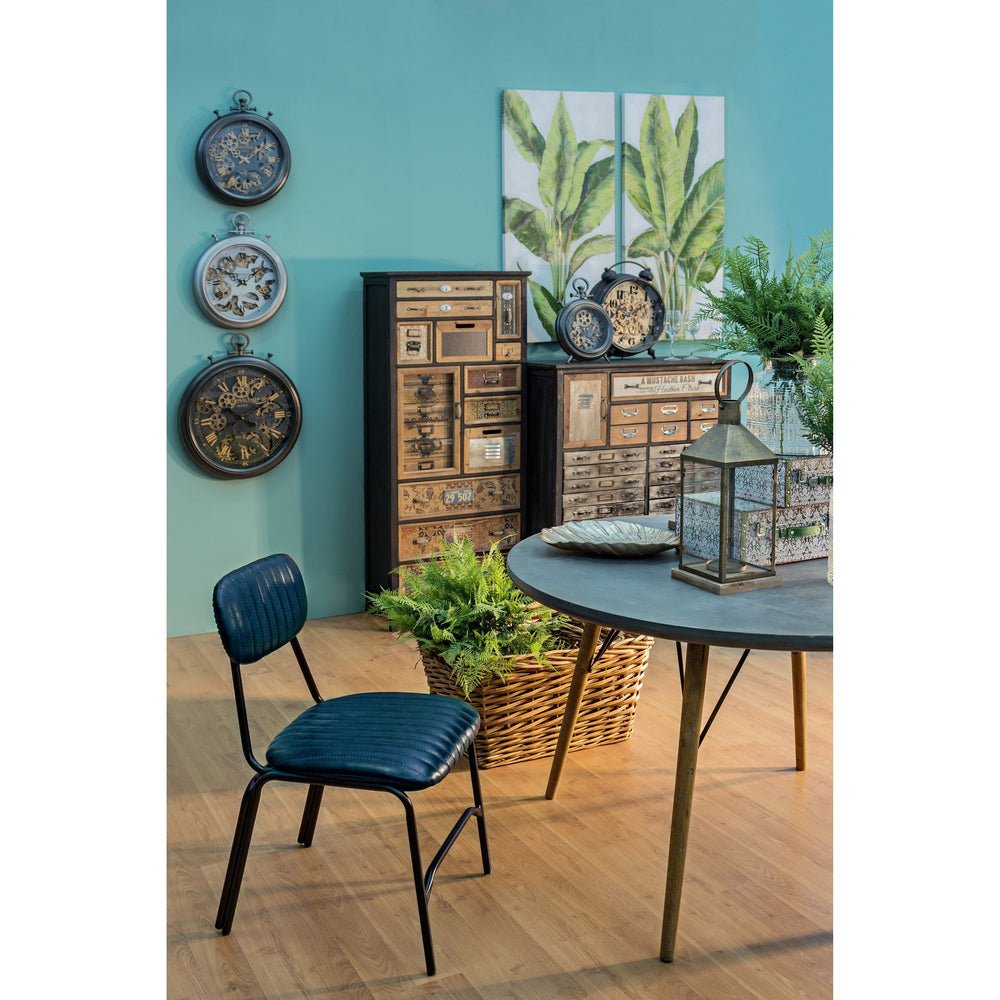 DEBBI kėdė, vintažinė, mėlyna