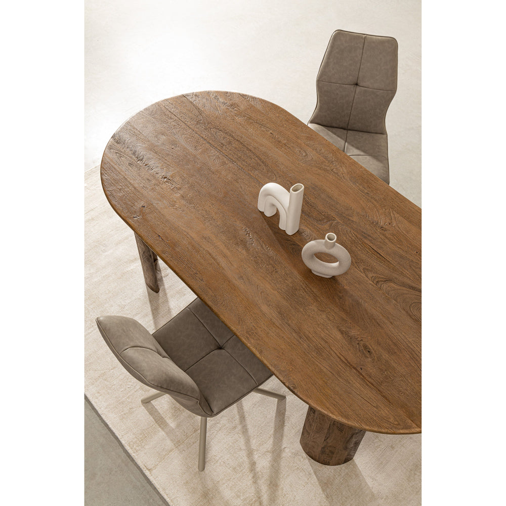 ORLANDO ovalus valgomojo stalas, mango mediena, ruda spalva, 210X100cm