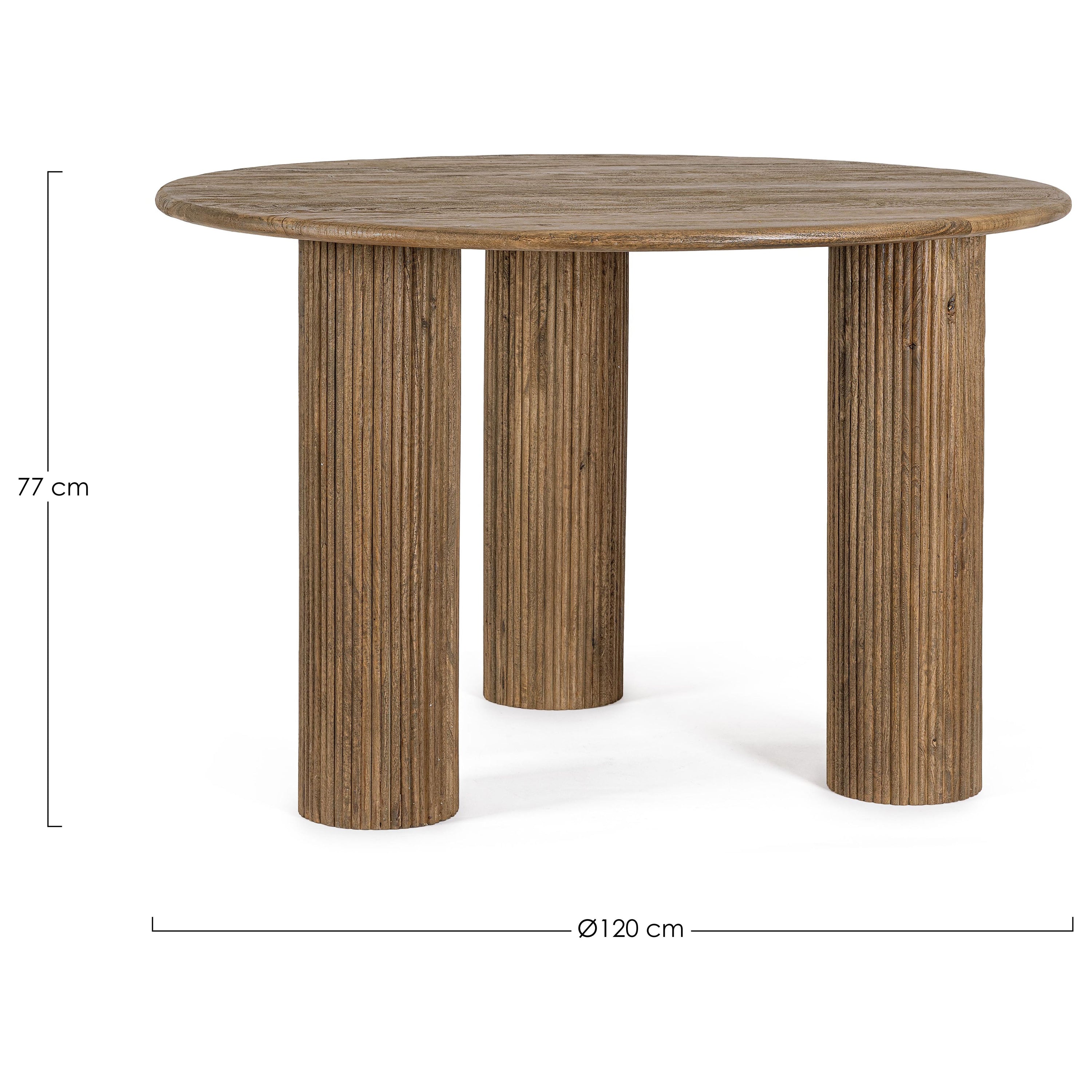 DACCA apvalus valgomojo stalas, mango mediena, Ø120cm