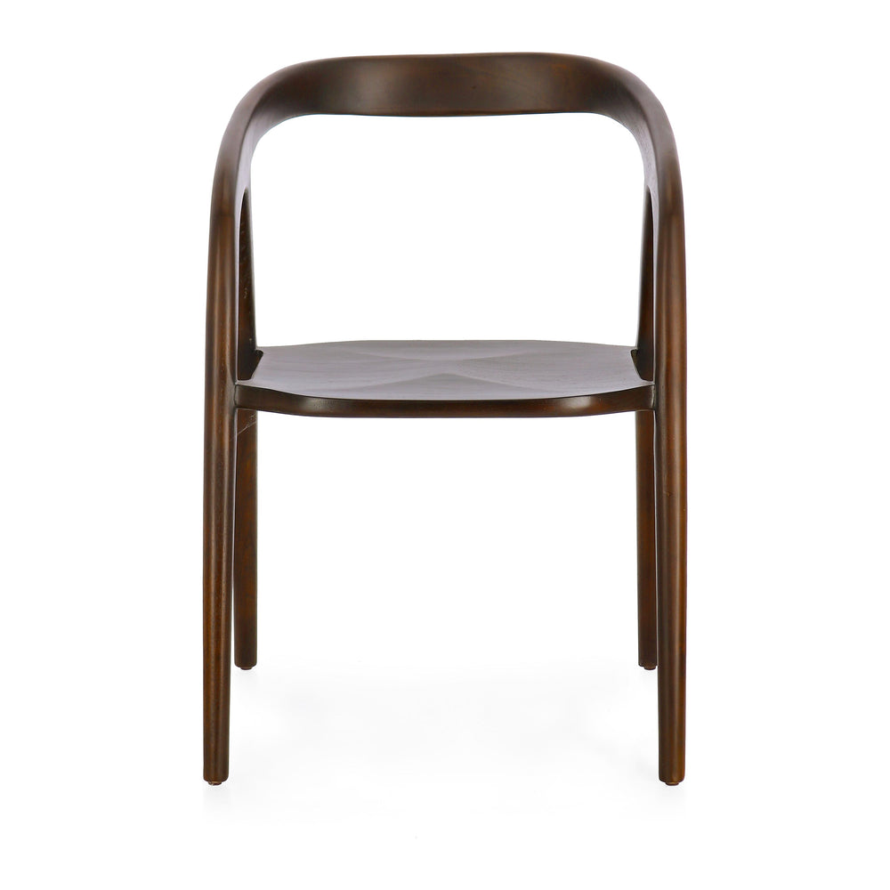 Valgomoji kėdė DOTTY, ruda su porankiais