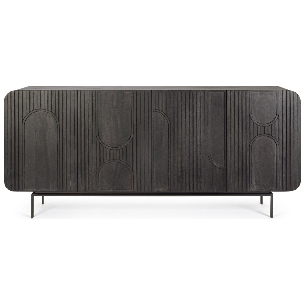 ORISSA komoda, mango mediena, juoda