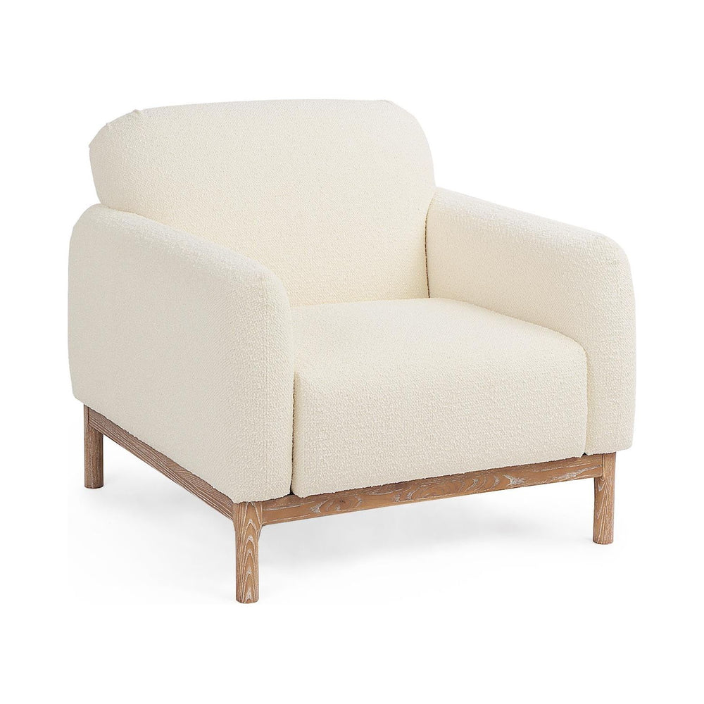Armchair DENEY, natural boucle fabric