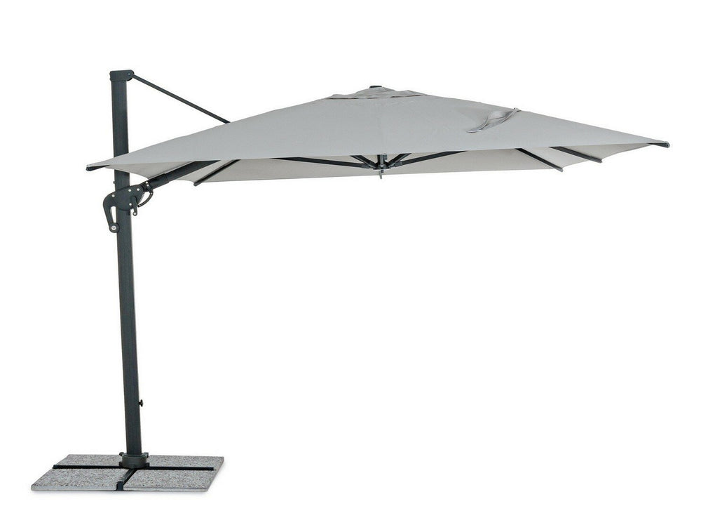INES umbrella, 3x4 m, light grey