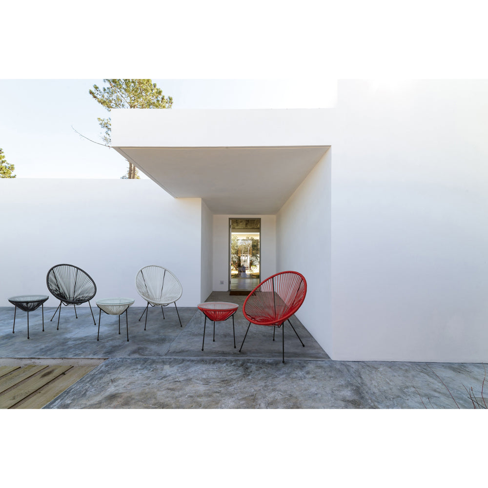 PARKER outdoor coffee table, white, Ø50cm