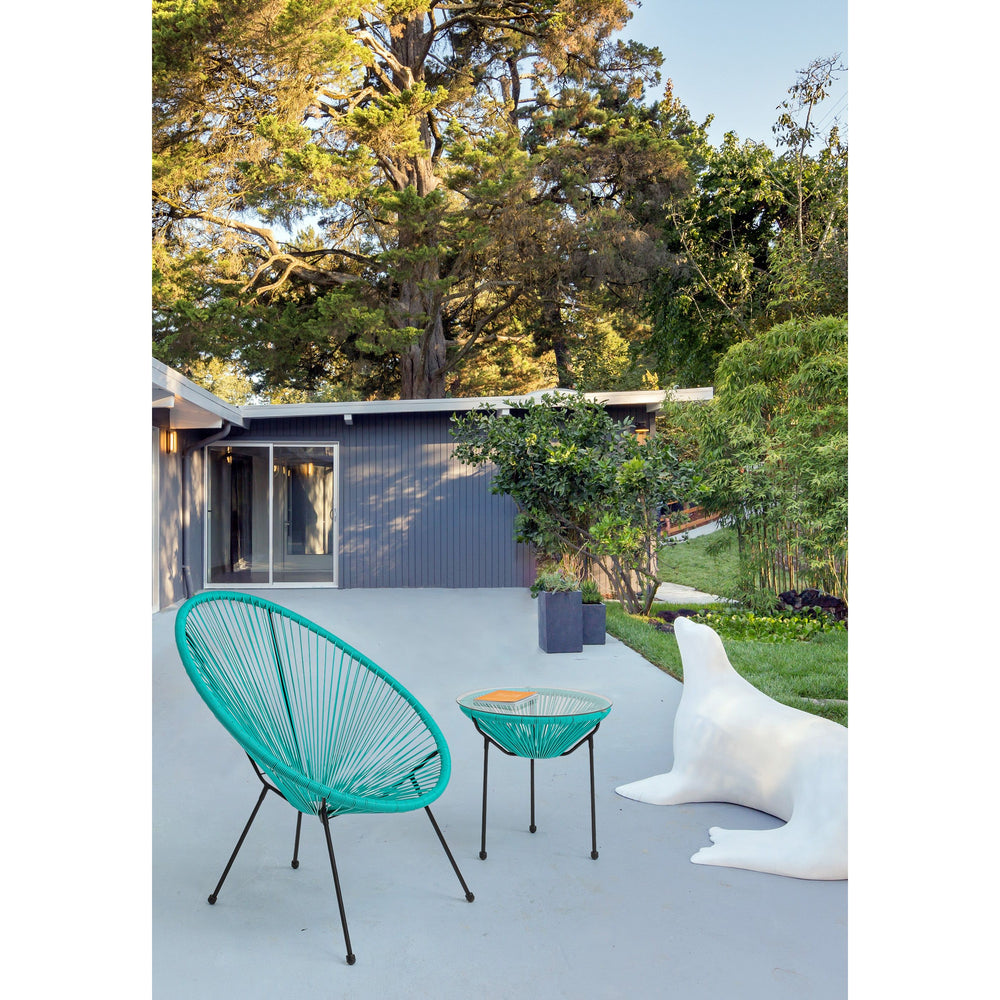 PARKER outdoor coffee table, blue, Ø50cm