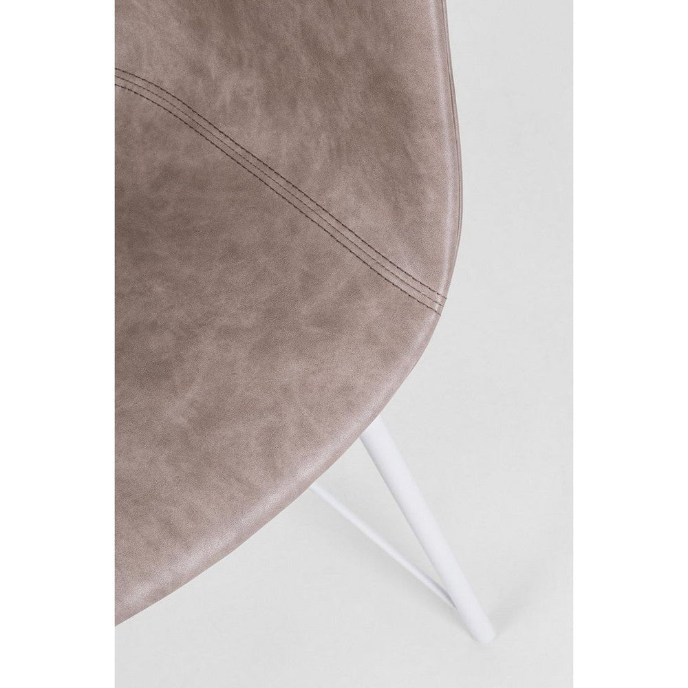 WARHOL chair, beige, white legs