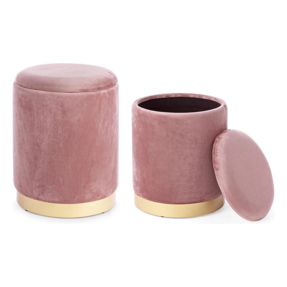 TOLIS Storage Pouffe, Antique Pink