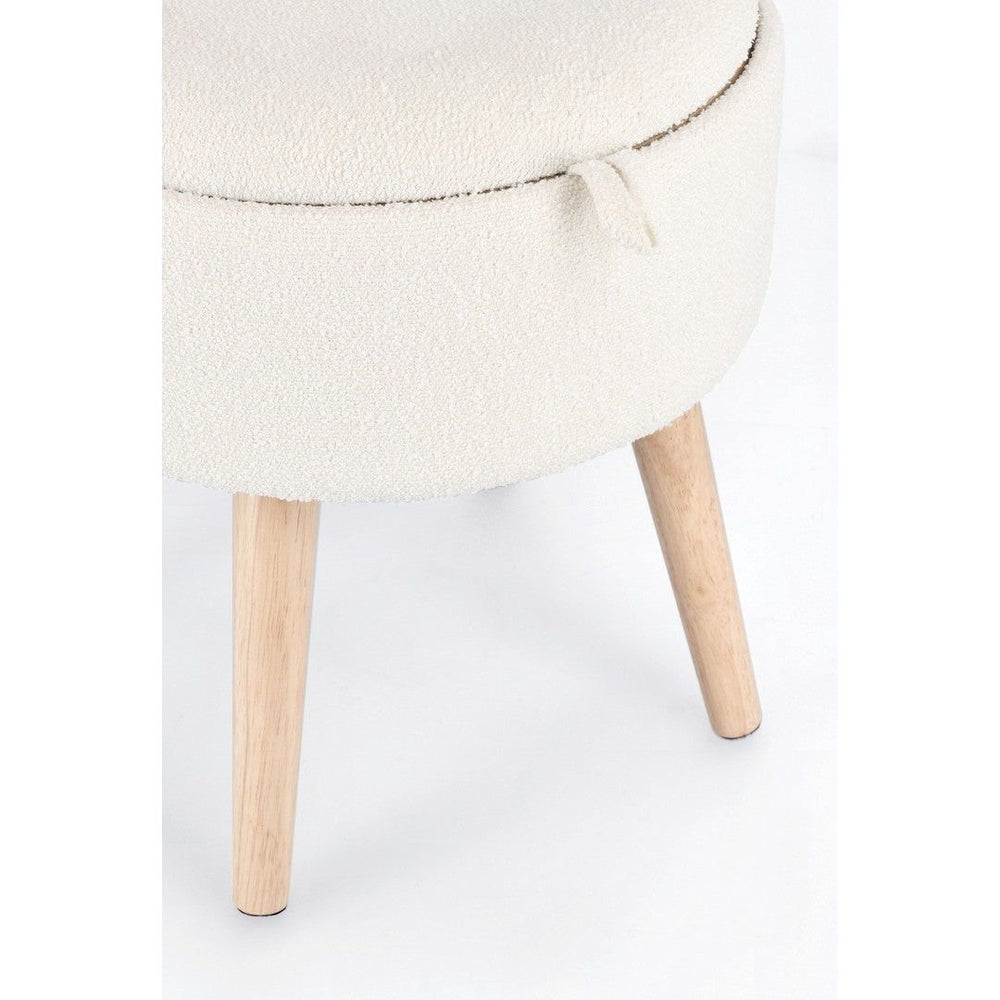 SOJA Stool with storage, white with tray