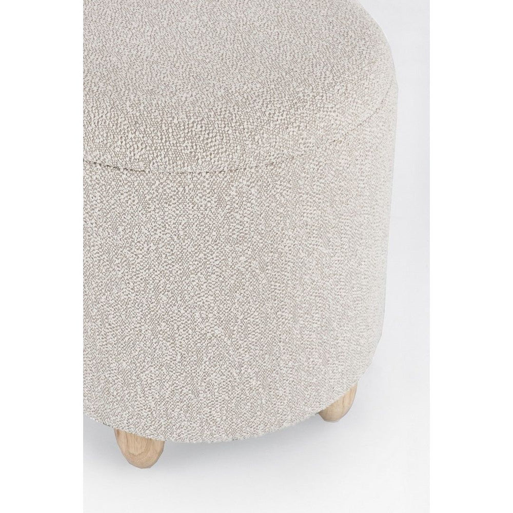 Storage stool ZEY, light gray