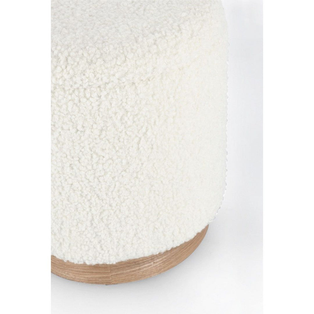 Pouf with storage TEDDY SOJA, white
