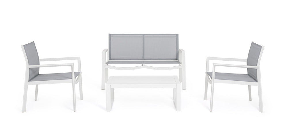 Lauko baldų komplektas KALLEN WHITE, 4 dalių