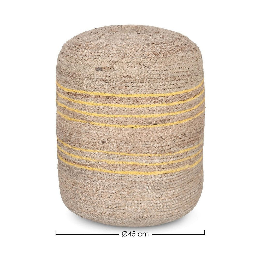 Pouf ANNA, natural-yellow D45