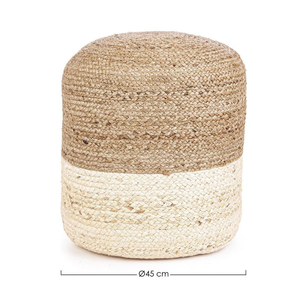 Pouf JALAJA, natural-white D45