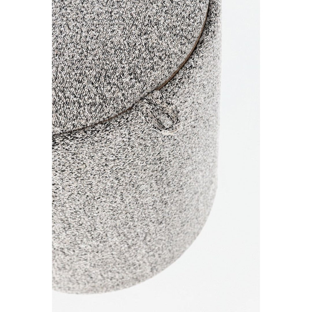 SALLA Storage stool, light grey with tray