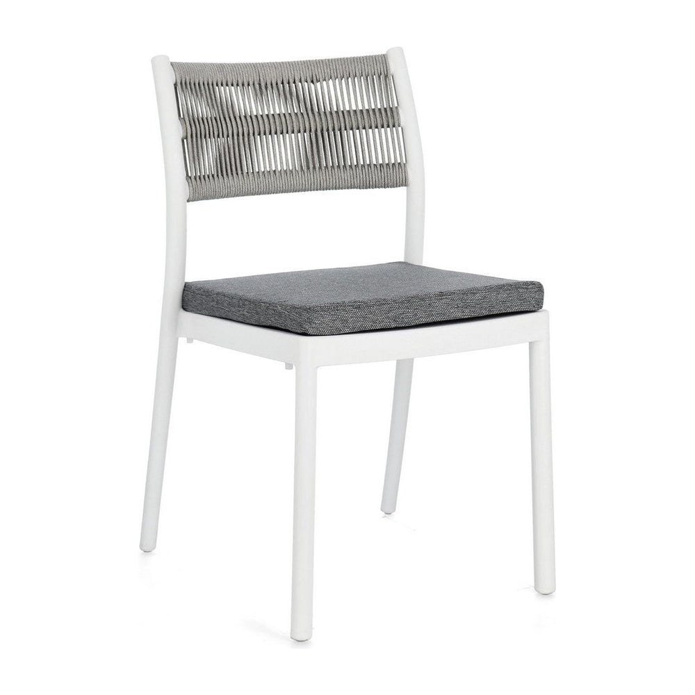 Dining chair GOLD, white/light grey