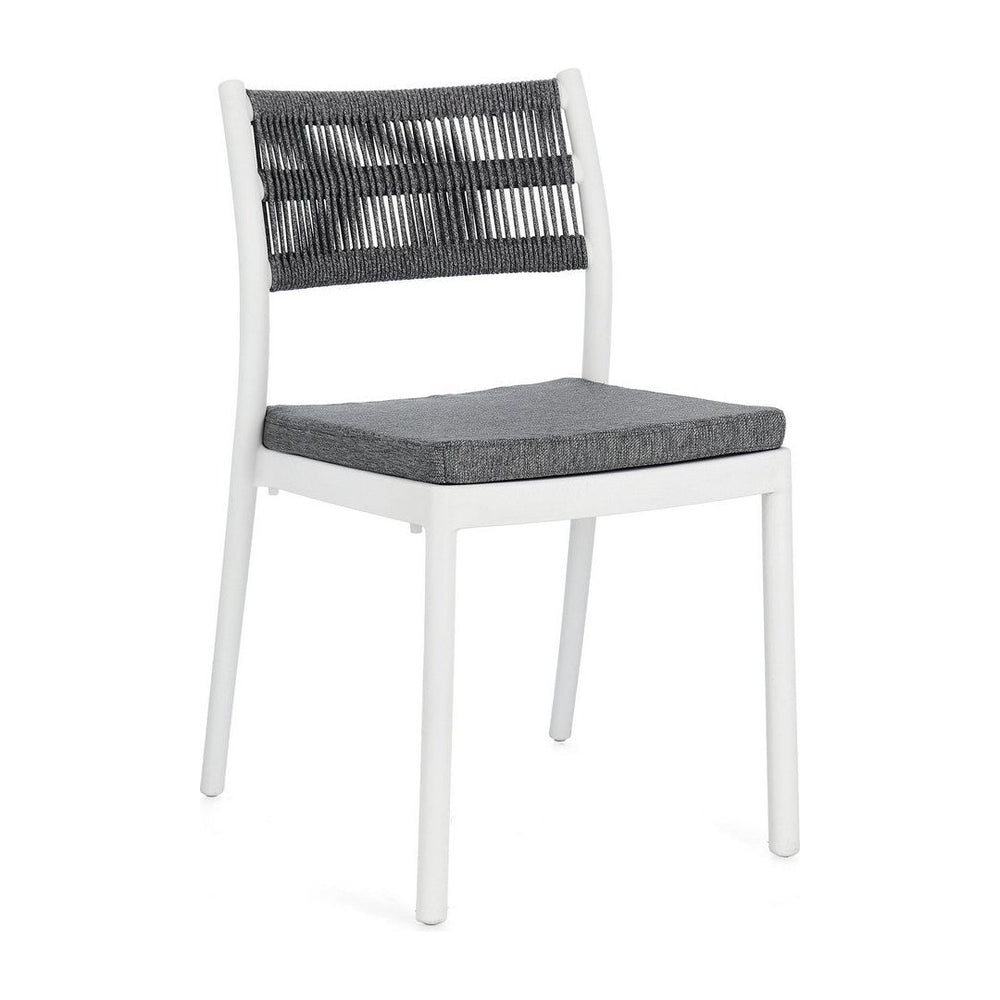 Dining chair GOLD, white/dark grey
