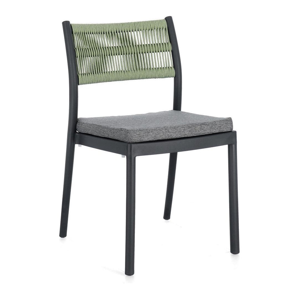 Dining chair GOLD, anthracite/green