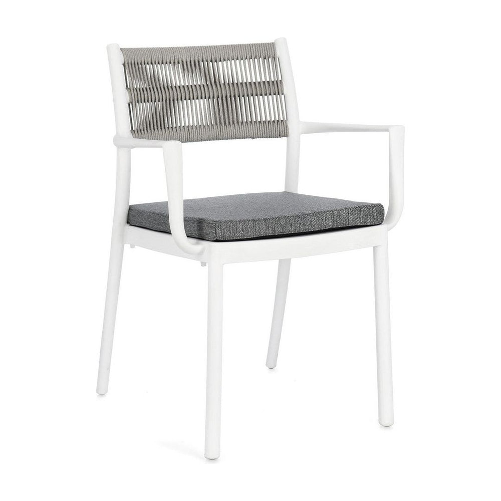 Dining chair GOLD, white/light grey