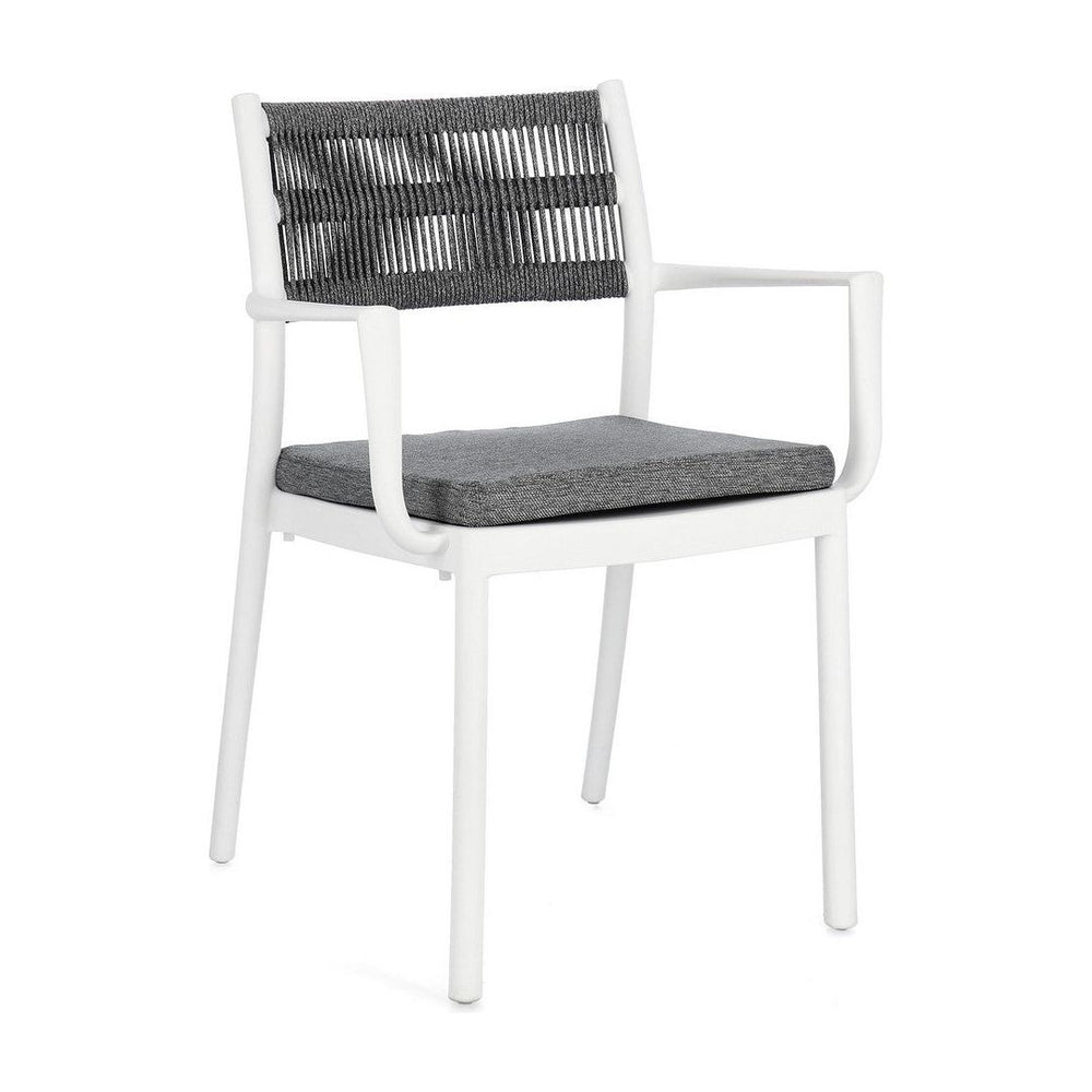 Dining chair GOLD, white/dark grey