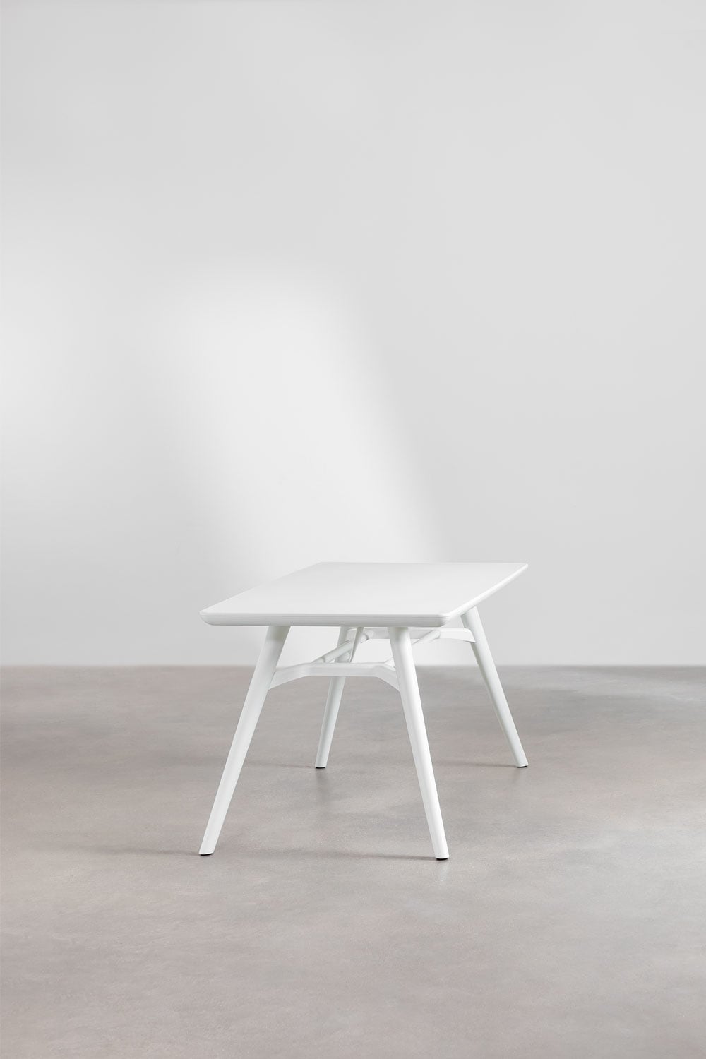 Stalas SKANDA, 135x80 cm, polipropilenas, balta