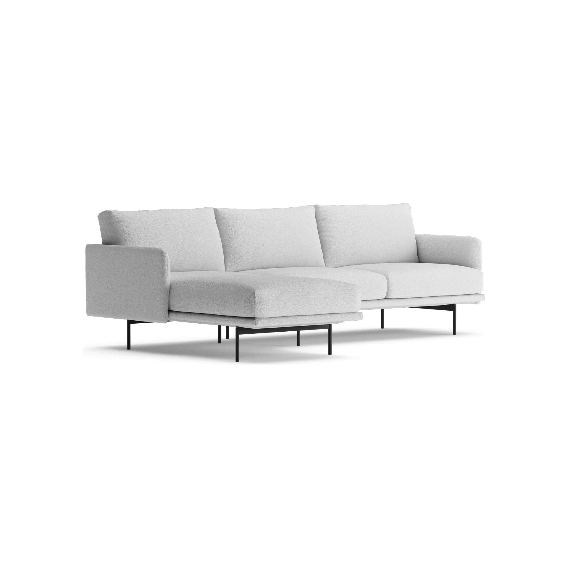 UMA kampinė sofa, pilka spalva, kairė pusė