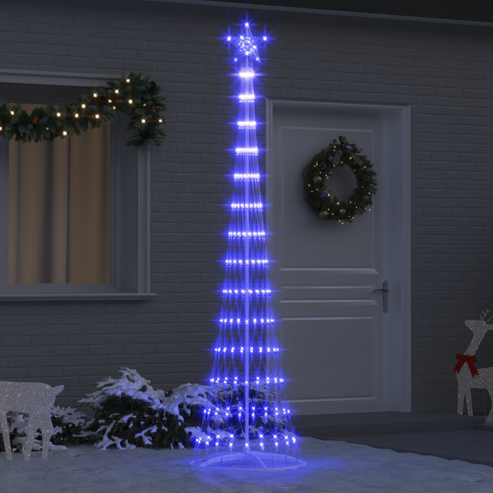 LED Christmas tree WINTER WINTER, with 290 LED Blue 70 x 70 x 250 cm. metal
