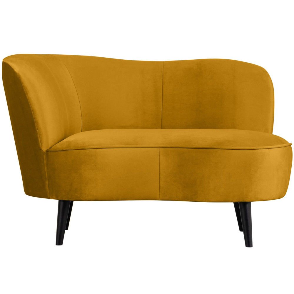 Armchair SARA Lounge Left, velour Ochre