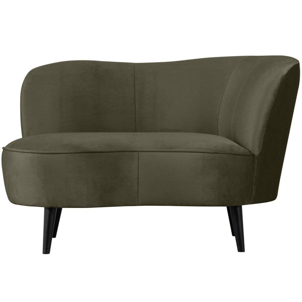 Armchair SARA Lounge right, velour Warm Green